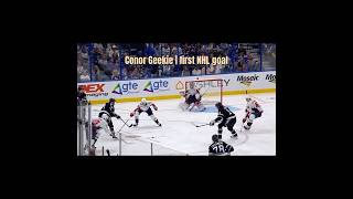 Conor Geekie  first NHL goal  Tampa Bay Lightning firstnhlgoal hockey nhlgoalies classicnhl [upl. by Rame]