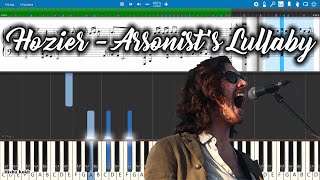 Hozier  Arsonists Lullaby Piano Tutorial  Sheets  MIDI Synthesia [upl. by Vanderhoek]