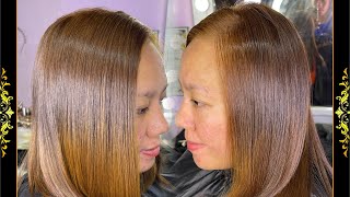 Hair Color And Capilar Bioplastia Hair Treatment [upl. by Hsejar326]