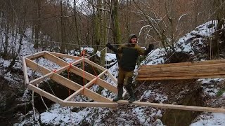 Building a Floating House in the Air build diy shelter woodworking house [upl. by Riffle]