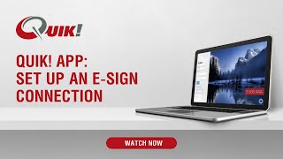 How to Set up ESignature in the Quik App [upl. by Heinrike]