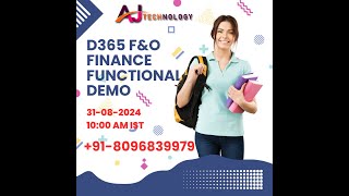 D365 FampO Functional Finance Demo By Kumar [upl. by Eignav417]