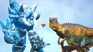 Ark Survival  ICE n SNOW TROLL vs RAPTORCARNOALLOTREX and more Ep369 [upl. by Ateekram363]