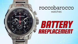 How to Replace the Battery in a Roccobarocco Chronograph Watch [upl. by Rydder]