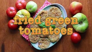 Fried green tomatoes in the air fryer Vegan amp glutenfree [upl. by Lauri]