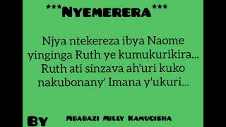 Nyemerera Lyrics by Mbabazi Milly Kamugisha of AMBASSADORS OF CHRIST CHOIR [upl. by Neeli]