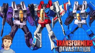 Transformers Devastation  Challenge Mode 10  Starscream Thundercracker amp Skywarp Fight [upl. by Lonne]