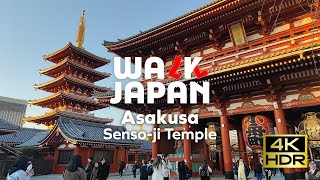 Asakusa Sensoji Temple  Walk Japan [upl. by Semajwerdna]