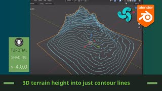 BLENDER TUTORIAL 3d terrain height into just contour lines [upl. by Bor]