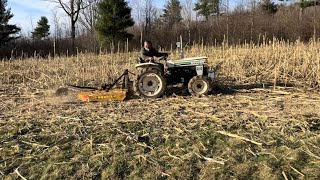 BRUSH MOWING a corn field [upl. by Ecadnarb]