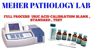 full process uric acid CALIBRATION BLANK standard test URIC ACID TEST biochemistry test [upl. by Reteip]