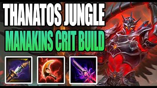 15 Kill Manakin Crt Build  SMITE Thanatos Jungle Gameplay [upl. by Tallou]