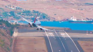 INCREDIBLE LANDING Jet2 BOEING 737 At Madeira Airport [upl. by Etnovaj]