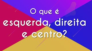 O que é esquerda direita e centro  Brasil Escola [upl. by Agueda]