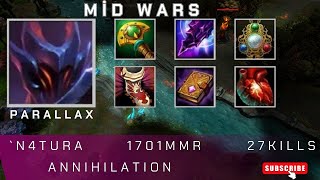 HoN  Mid Wars  Parallax  N4TuRa  1701 MMR [upl. by Aikyn449]