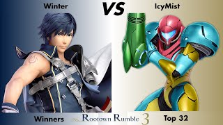 Winter Chrom VS IcyMist Samus  Rootown Rumble 3  Winners Top 32 [upl. by Tolmach]