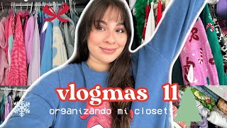 Vlogmas 11 Organizando mi closet Depuración de ropa ValeHb [upl. by Ggerk]