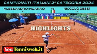 Alessandro Ingarao vs Niccolo Dessi  Semifinale Campionati Italiani 2° categoria 2024 Tc Cagliari [upl. by Aznecniv630]