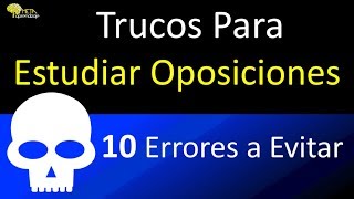 💣 Consejos y TRUCOS Para Estudiar OPOSICIONES 50 de Posibilidades de ÉXITO EN EL ESTUDIO [upl. by Anairo]