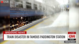 Train Disaster in London Paddington Station CRASH ON VIDEO [upl. by Anier]