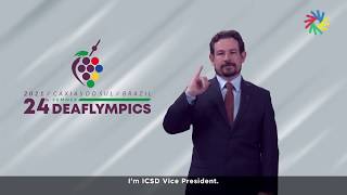 GUSTAVO PERAZZOLO  VicePresident of the International Committee of Sports for the Deaf ICSD [upl. by Ralaigh]