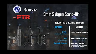 PTR 9ct vs Grand Power Stribog SP9A1 vs CZ Scorpion Evo S3  9mm Subgun Stand Off [upl. by Steinberg]