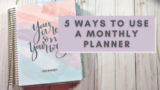 5 Ways to Use Monthly Planner  Erin Condren Monthly Planner [upl. by Bohlen]