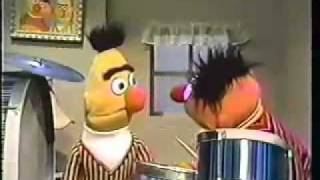 Classic Sesame Street  Ernie and Bert play the drums [upl. by Leaw]