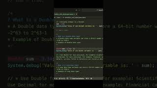 What is Double data type in apex coding sfdcstop salesforceadmin salesforcedeveloper tutorial [upl. by Hazem]