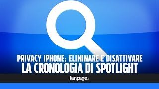 Privacy iOS come eliminare la cronologia delle ricerche in Spotlight iPhone [upl. by Verras]