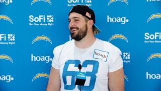 Corey Linsley On Ekeler Deal amp OC Moore  LA Chargers [upl. by Kalila]