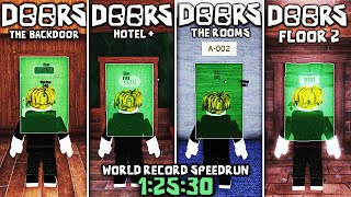 DOORS ALL FLOORS  3RD PERSON WORLD RECORD SPEEDRUN 12530 NO CHEATS [upl. by Nerta]