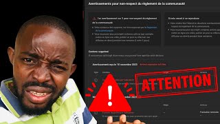 J’ai reçu un AVERTISSEMENT de YouTube  je vous explique tout [upl. by Lupee765]