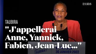 Primaire populaire  Christiane Taubira appelle à lunion de la gauche après sa victoire [upl. by Hildagarde]