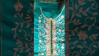 how to make neck design with lace cotton suit stitching design 2024 [upl. by Etnud]