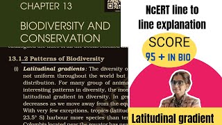 XII  Patterns of biodiversity  Latitudinal gradientchpBIODIVERSITY amp conservation [upl. by Stu]