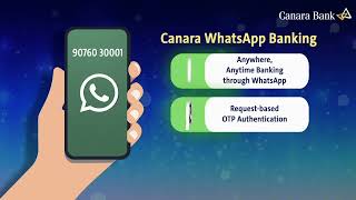 Introducing WhatsApp Banking  Canara Bank [upl. by Fiona]