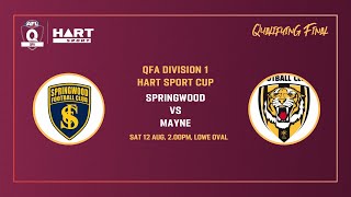 Finals Week 1 Springwood vs Mayne Mens Div 1 [upl. by Nissie]