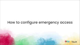 How to configure emergency access  Zoho Vault [upl. by Bullivant]