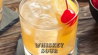 WHISKEY SOUR cocktail  recipe and how to make without egg white [upl. by Sgninnej]