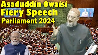 Asaduddin Owaisis Fiery Speech  Parliament Budget Session 2024  AIMIM Parliament Speech  YOYO TV [upl. by Klinges]