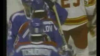 Calgary Flames Vs Dinamo Riga 1989 [upl. by Ettelracs]