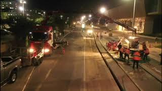 ElectReon deploys 700 metres of Electric Road System in one night  The Tel AvivYafo Project [upl. by Salokin616]