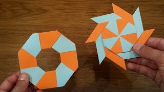 How To Make a Paper Transforming Ninja Star  Origami [upl. by Plotkin865]