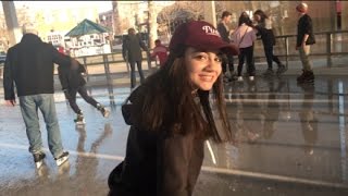 FIRST TIME ICE SKATING  Vlogmas Day 23  KandKVlogs [upl. by Tterab]