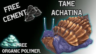 How to Tame Achatina Ark  Achatina Abilities  Making Cement with Achatina  Ark Survival Evolved [upl. by Aramoj]