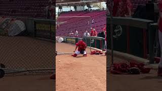 MLB catcher Aramis Garcia pregame blocking drill progression…🔥 [upl. by Esertap]