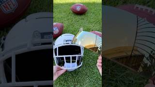 Putting an Oakley Legacy PRIZM 24K Gold Visor on a Schutt F7 Football Helmet 🏈 fyp foryou nfl [upl. by Awe]