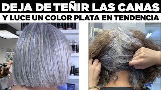 TIENES MUCHAS CANAS DEJA DE TEÑIRLO Y APLICA ESTE TONO PLATA EN SUPER TENDENCIA [upl. by Trebornhoj821]