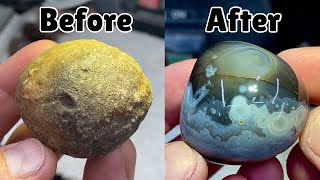 FULL Stone Grinding amp Polishing process  Lapidary ASMR [upl. by Assilak]